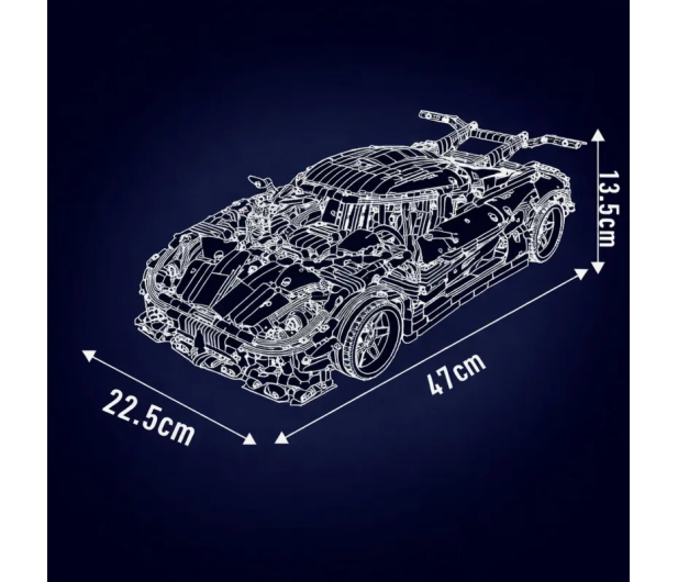 Mould King Klocki konstrukcyjne Supersamochód Koenigsegg 3063 el. - 1551541 - zdjęcie 4
